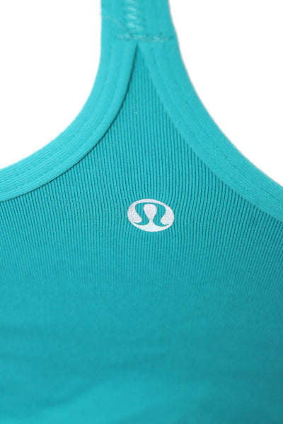Lululemon Women Sleeveless Camisole Blue Round Neck Polyester Size 4