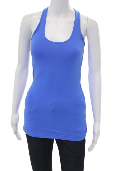 Lululemon Womens Basic Tank Blue Polyester Round Neck Sleeveless Size 4