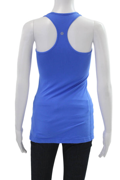 Lululemon Womens Basic Tank Blue Polyester Round Neck Sleeveless Size 4