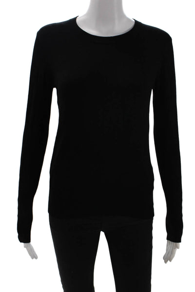 Zara Unisex Pullover Sweater Black Round Neck Long Sleeve Size S