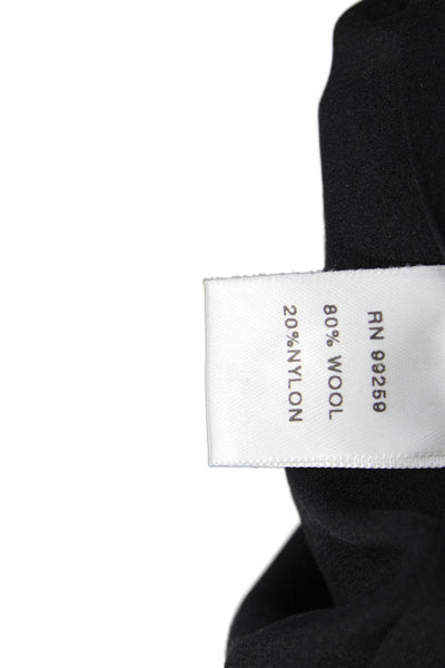 Vera Wang, Women, Black Herringbone A-Line Flare Wool Blend Skirt Size 8