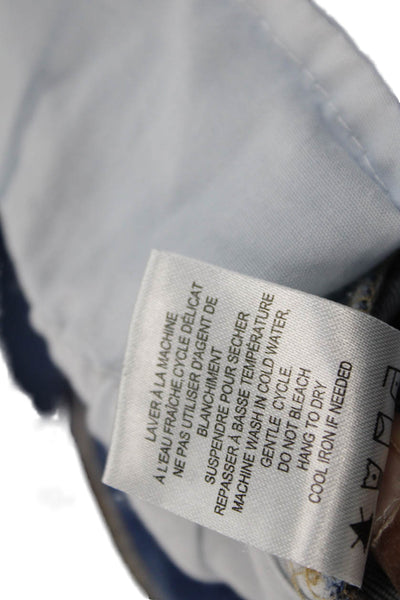 Renuar Women Ankle Cropped Floral Mid-Rise Light Blue Jeans Size 14