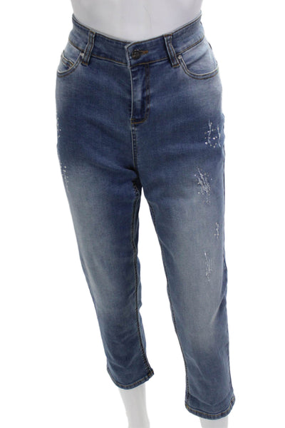 Renuar Womens Ankle Cropped Blue Jeans Size 6