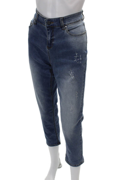 Renuar Womens Ankle Cropped Blue Jeans Size 6