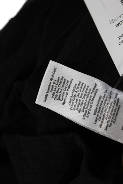 Nation LTD Women Black Short Sleeve T-Shirt Dress 100% Pima Cotton Size S