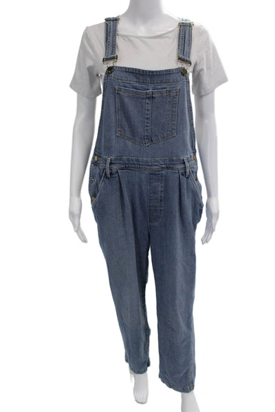 Frame Women Overall One-Piece Blue Square Neck Sleeveless Cotton Size S