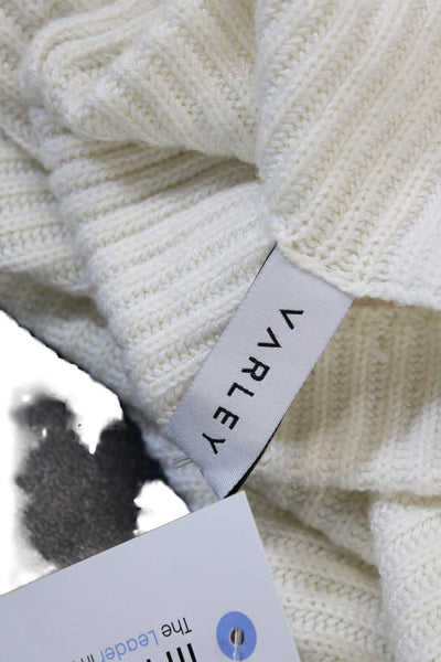 Varley Unisex White Mock Neck Pullover Sweater Long Sleeve Size S