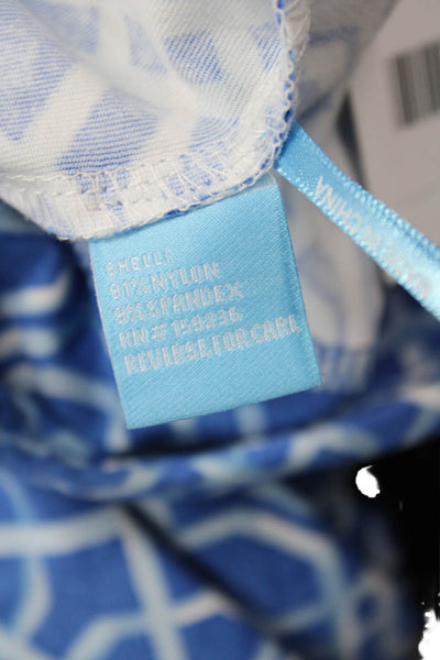 J. Mclaughlin Women Cropped Blue Geometric Pants Size XS