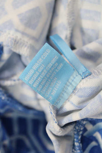 J. Mclaughlin Women Cropped Blue Geometric Pants Size XS