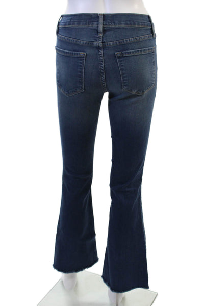 Frame Denim Women Bootcut Flared Dark Blue Mid Rise Jeans Size 24