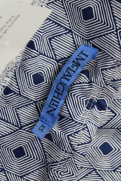 J. Mclaughlin Womens Cropped Aztec Pants Blue Petite Size XS