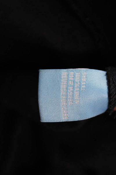 J. Mclaughlin Women Dark Blue Linen Collared Button Jacket Size XS