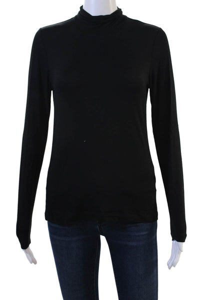 J. Mclaughlin Women Basic Black Mock Neck Long Sleeve Top Size XS