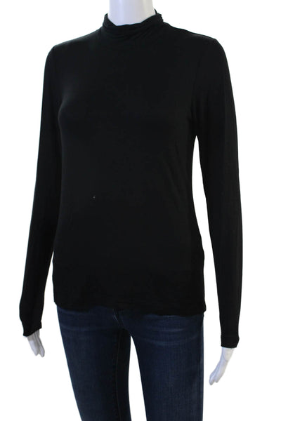 J. Mclaughlin Women Basic Black Mock Neck Long Sleeve Top Size XS