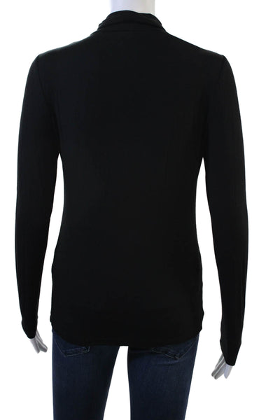 J. Mclaughlin Women Basic Black Mock Neck Long Sleeve Top Size XS