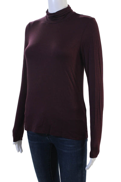 J. Mclaughlin Women Brown Mock Neck Long Sleeve Basic Top Size XS