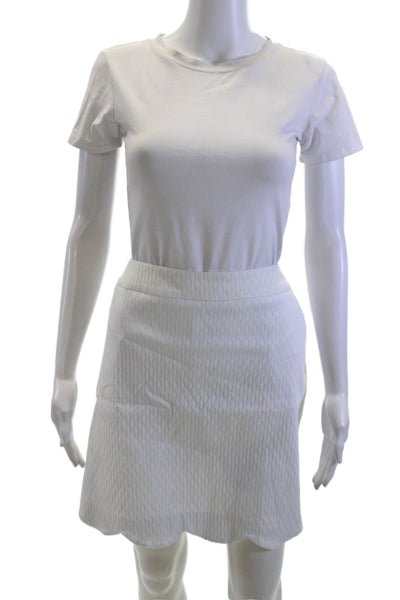 Swing Control Women A-Line Mini Skort White Viscose Blend Size 12