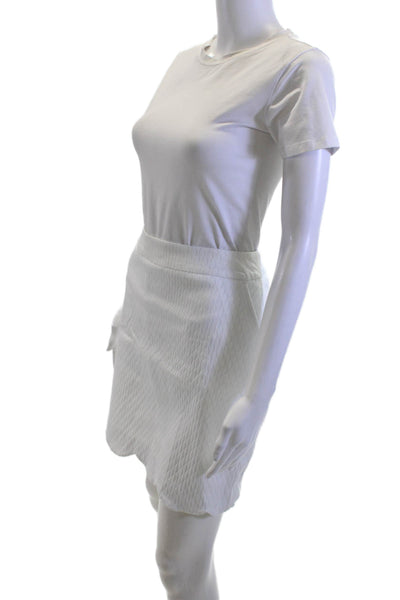 Swing Control Women A-Line Mini Skort White Viscose Blend Size 12