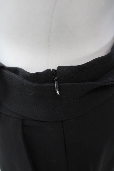 French Connection Women Cropped Paperbag Pants Black Size 6