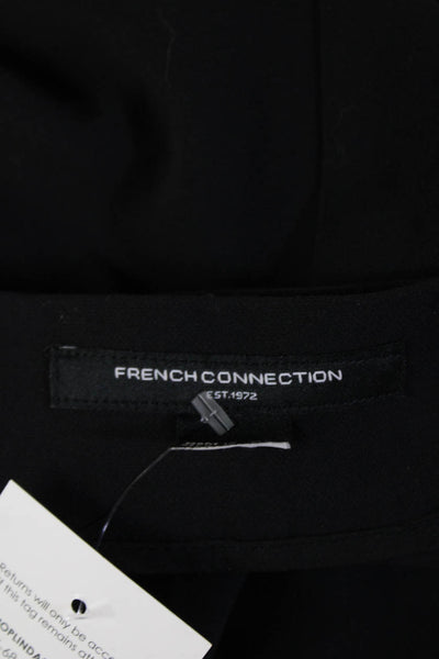 French Connection Women Cropped Paperbag Pants Black Size 6