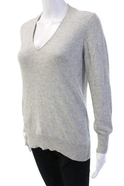 Isabel Marant Women Pullover Sweater Gray V-Neck Long Sleeve Size 40