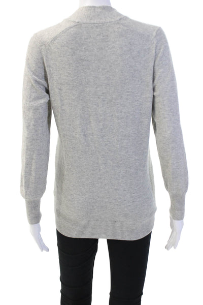 Isabel Marant Women Pullover Sweater Gray V-Neck Long Sleeve Size 40