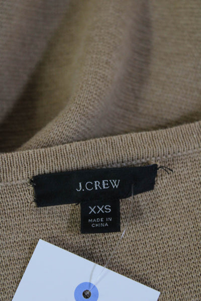 J Crew Women Beige Cotton-Poly-Merino Overcoat Long Sleeve Solid Size XS