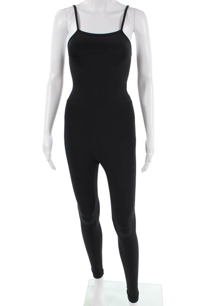 Girlfriend Collective Women Black Sleeveless Catsuit Square Neck Size XS