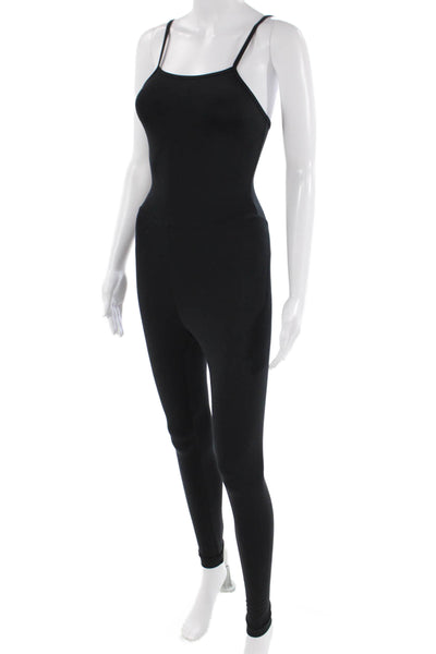Girlfriend Collective Women Black Sleeveless Catsuit Square Neck Size XS