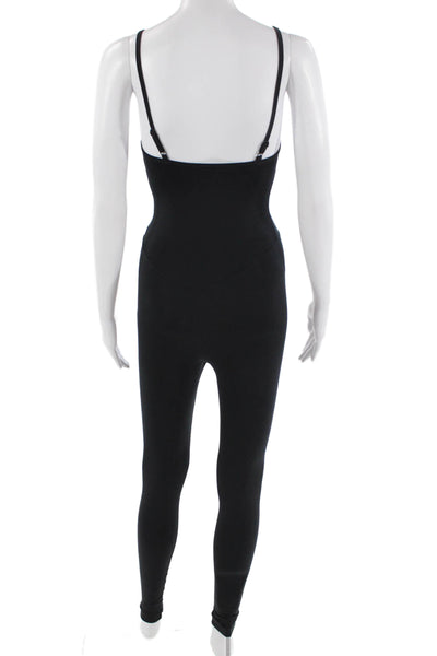 Girlfriend Collective Women Black Sleeveless Catsuit Square Neck Size XS