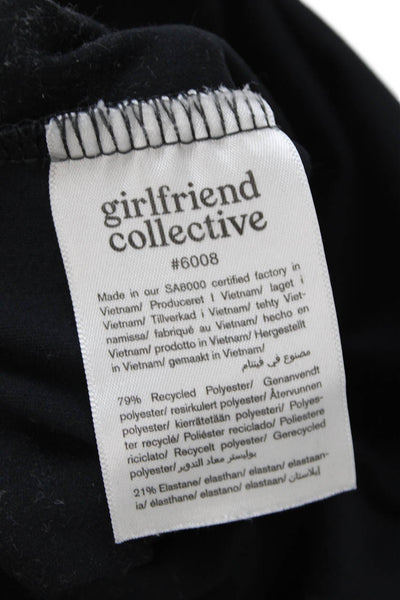 Girlfriend Collective Women Black Sleeveless Catsuit Square Neck Size XS