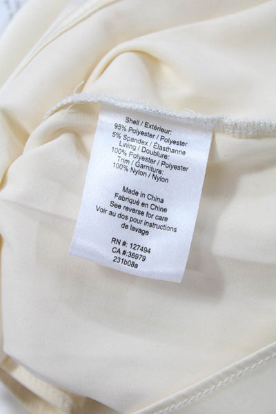 Heartloom Women V-Neck Beige Tank Top Sleeveless Polyester Spandex Size M