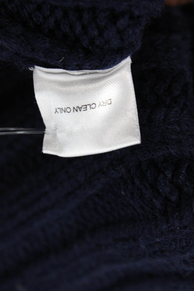 The Westside Women Cardigan V-Neck Dark Blue Button Long Sleeve Size XS