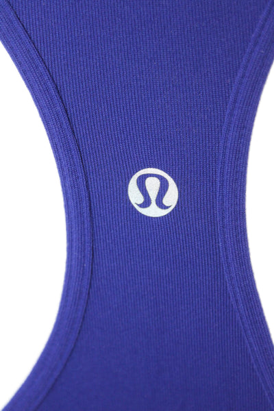 Lululemon Womens Purple Polyester Basic Sleeveless Round Neck Tank Size 4