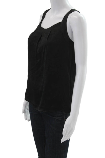 J Crew Womens Black Silk Camisole Square Neck Sleeveless Size 4P