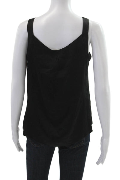J Crew Womens Black Silk Camisole Square Neck Sleeveless Size 4P