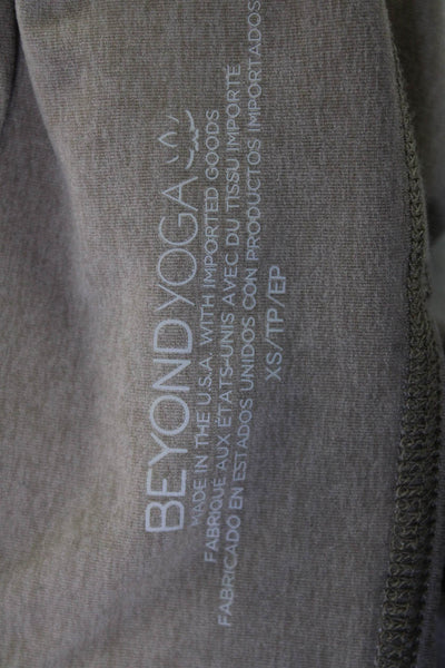 Beyond Yoga Women Ankle Leggings Beige Polyester Size XS