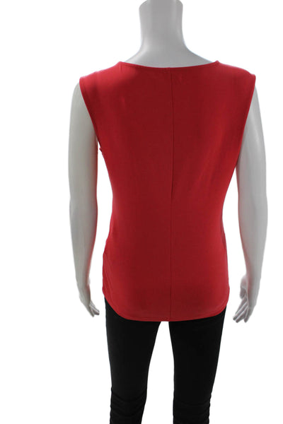 Calvin Klein Women Red Sleeveless Round Neck Basic Blouse Size XS