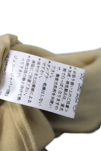Genny Womens Cropped Tank Beige Round Neck Solid Cotton Size 6