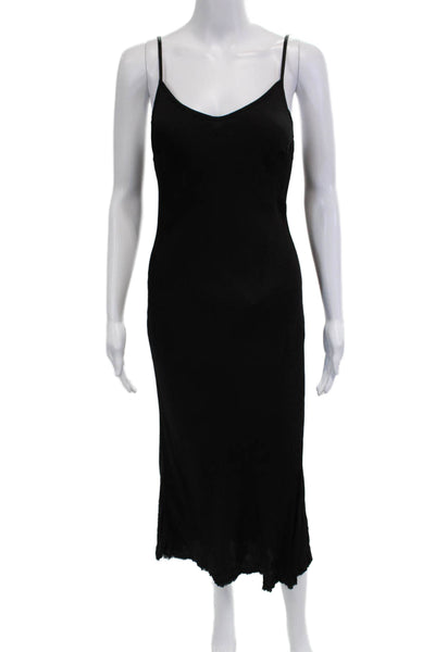 Nation LTD Womens Slip Dress Black V-Neck Full-Length 100% Viscose Size M