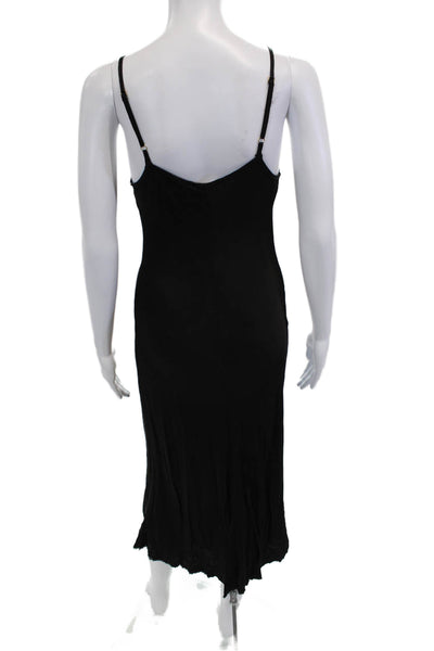 Nation LTD Womens Slip Dress Black V-Neck Full-Length 100% Viscose Size M