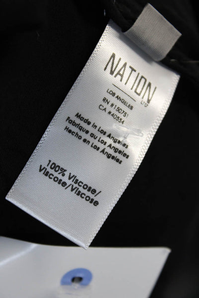 Nation LTD Womens Slip Dress Black V-Neck Full-Length 100% Viscose Size M