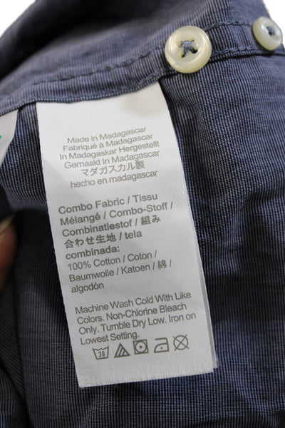 J Crew Mens Long Sleeve Button Up Shirt Blue Size L
