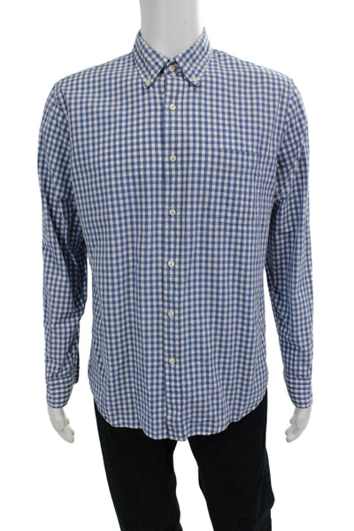 J Crew Mens Long Sleeve Button Down Slim Fit Shirt Green Size L