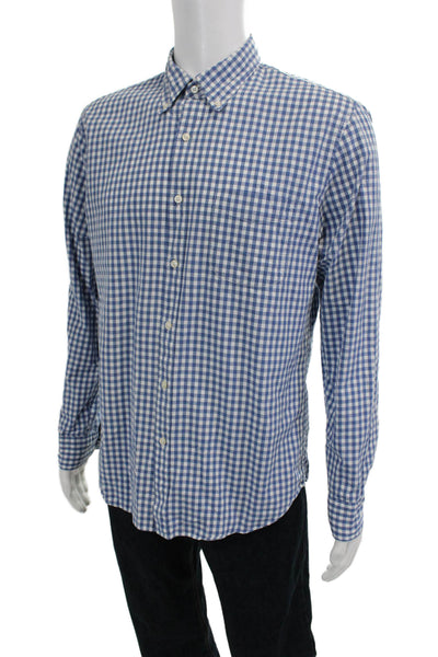 J Crew Mens Long Sleeve Button Down Slim Fit Shirt Green Size L