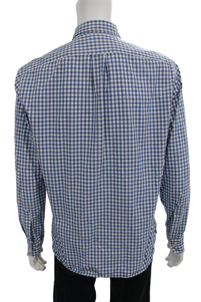 J Crew Mens Long Sleeve Button Down Slim Fit Shirt Green Size L