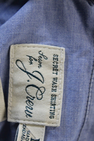J Crew Mens Long Sleeve Button Down Casual Shirt Blue Size L