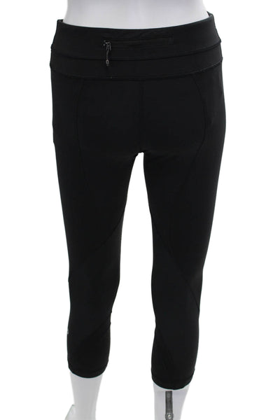 Lululemon Women Black Skull Graphic Cropped Capri Leggings Size 6