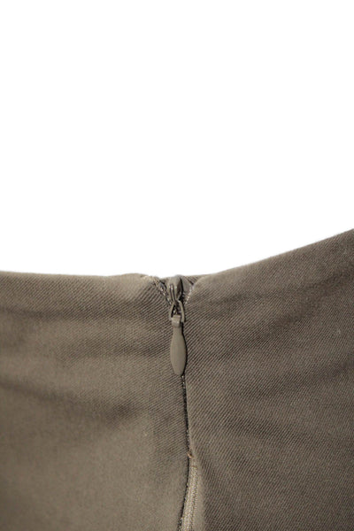 Piazza Sempione, Women Cropped Ankle Dress Pants Brown Zip Size M