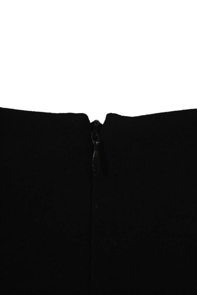Elie Tahari Women Sheath Slip Dress Black V-Neck Mid-Calf Size 4